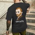 ゴッホ ゴス ポートレート ダーク 美術史 駄洒落ゴシック ユーモア 長袖tシャツ メンズTシャツ バックプリント 彼への贈り物