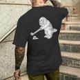 ゴルフ キャバリア グッズ おもしろ 犬 面白い 笑える 和風 メンズTシャツ バックプリント 彼への贈り物