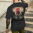 サムライ ビッグフット 日本のヴィンテージ 浮世絵 アート愛好家 メンズTシャツ バックプリント 彼への贈り物