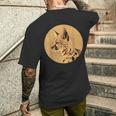 サーバル ワイルドキャット サーバルキャット アフリカン ワイルドキャット アニマル サーバル メンズTシャツ バックプリント 彼への贈り物