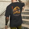 ザ・グレート・ウェーブ・オブ・コーヒー メンズTシャツ バックプリント 彼への贈り物