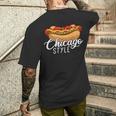 シカゴスタイル ホットドッグギフト ホットドッグ メンズTシャツ バックプリント 彼への贈り物