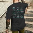 シンセサイザー ウェーブフォーム 電子音楽プロデューサー シンセス メンズTシャツ バックプリント 彼への贈り物