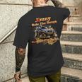 ジムニー 4X4 オフロード トラック 長袖tシャツ メンズTシャツ バックプリント 彼への贈り物
