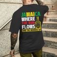 ジャマイカラム、レゲエ、ビーツ、ジャマイカバケーション メンズTシャツ バックプリント 彼への贈り物