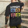 ジョン・レノン カラーブロック メンズTシャツ バックプリント 彼への贈り物