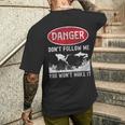 スキューバダイビング ダイバー Danger Don't Follow Me You Won't Make It メンズTシャツ バックプリント 彼への贈り物
