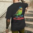スケートボード セキセイインコ スケート セキセイインコ メンズTシャツ バックプリント 彼への贈り物