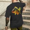 スズキ魚グラフィック デザイン海海洋動物 メンズTシャツ バックプリント 彼への贈り物