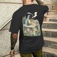 スモーキングブルーキャタピラー 不思議の国のアリス メンズTシャツ バックプリント 彼への贈り物
