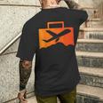 スーツケース航空の飛行機デザイン メンズTシャツ バックプリント 彼への贈り物