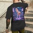 セクシーガールグラフィックtシャツ サイバーパンク ピンナップガールダンサー メンズTシャツ バックプリント 彼への贈り物