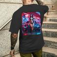 セクシーガールグラフィックtシャツ セクシーピンナップモデル&エキゾチックカー メンズTシャツ バックプリント 彼への贈り物