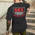 セックスインストラクター初レッスンは無料です-面白いバチェロレッテ メンズTシャツ バックプリント 彼への贈り物