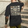 セットアップ ヴィンテージ オーディオ Hifi サウンドシステム ミックスメディア コラージュ メンズTシャツ バックプリント 彼への贈り物