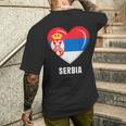 セルビア国旗シャツ メンズTシャツ バックプリント 彼への贈り物