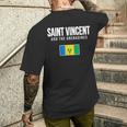 セントビンセントおよびグレナディーン諸島国旗セントビンシー メンズTシャツ バックプリント 彼への贈り物