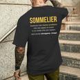 ソムリエ定義 メンズTシャツ バックプリント 彼への贈り物