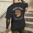 タイガー ムエタイ バンコク ジム レトロ ヴィンテージ メンズTシャツ バックプリント 彼への贈り物