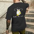 タックスlinuxペンギン須藤rm Rfコンピュータフリークハッカー メンズTシャツ バックプリント 彼への贈り物