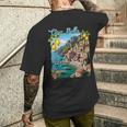 チャオ・ア・ベラ イタリア アマルフィ海岸 ポジターノ地中海 メンズTシャツ バックプリント 彼への贈り物