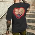 チャッキー＆ティファニーブリーディングハート メンズTシャツ バックプリント 彼への贈り物