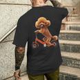 チャリで来た トイプードル 面白いtシャツ 犬 動物 メンズ グッズ かわいい おもしろ 面白い 服 ネタ メンズTシャツ バックプリント 彼への贈り物