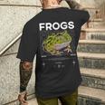 ツノガエル ストリートウェア カエル飼育員 メンズTシャツ バックプリント 彼への贈り物