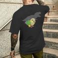 ティーレックス コニュア シャドウオウム パイナップル コニュア ペット 鳥 恋人 メンズTシャツ バックプリント 彼への贈り物