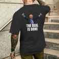 ディールは完了ですボリス・ジョンソン Brexit Deal メンズTシャツ バックプリント 彼への贈り物