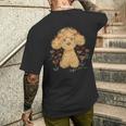 トイプードル かわいい いぬ 子犬 ペット おもしろ 動物 アート イラスト 長袖tシャツ メンズTシャツ バックプリント 彼への贈り物