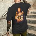 トイプードル モナリザ 面白いtシャツ 犬 かわいい メンズ 子供 おもしろ 服 グッズ ネタ わんこ イヌ メンズTシャツ バックプリント 彼への贈り物