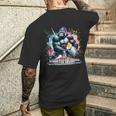 トゥールーズラグビー水彩 メンズTシャツ バックプリント 彼への贈り物