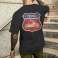 トライク 大人のトライク モータートライク 三輪車 トライクバイク トライカー メンズTシャツ バックプリント 彼への贈り物