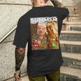 トロピカル ビーチ 夏 ミーム ジョーク トゥン サフール ジョン ポーク 面白い メンズTシャツ バックプリント 彼への贈り物