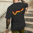 ドイツ国旗 面白い ドイツの遺産 ルーツ ヴィンテージ ドイツ国旗 メンズTシャツ バックプリント 彼への贈り物
