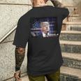 ドナルド・トランプ ブタ 動物 面白い メンズTシャツ バックプリント 彼への贈り物