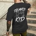 ドラマー ドラムセット ヴィンテージ ドラマー キッズ メンズTシャツ バックプリント 彼への贈り物