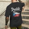 ドヴォルザーク チェコの旗 チェコの名前 メンズTシャツ バックプリント 彼への贈り物