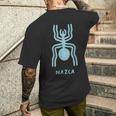 ナスカ ライン ペルーの地上絵モンキー宇宙飛行士クモ レトロ メンズTシャツ バックプリント 彼への贈り物