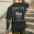 ナトリウム元素白 メンズTシャツ バックプリント 彼への贈り物