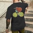ニュージーランド自転車 キウイフルーツ愛好家向け メンズTシャツ バックプリント 彼への贈り物