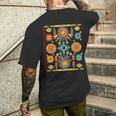 ネイティブアメリカン トライバルアート ナバホテキスタイルデザインスタイル 長袖tシャツ メンズTシャツ バックプリント 彼への贈り物