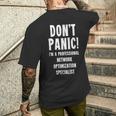 ネットワーク最適化スペシャリスト メンズTシャツ バックプリント 彼への贈り物