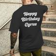 ハッピー・バースデー・サイラス 長袖tシャツ メンズTシャツ バックプリント 彼への贈り物