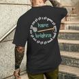 ハレ クリシュナ マントラ インドフルートピーコックフェザー トゥルシーマーラー 長袖tシャツ メンズTシャツ バックプリント 彼への贈り物