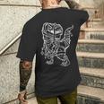 ハロウィン 面白い ミイラ恐竜 メンズTシャツ バックプリント 彼への贈り物