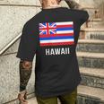 ハワイハワイの旗 メンズTシャツ バックプリント 彼への贈り物