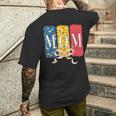 バスケットボールママコケットボウバスケットボールボール柄母の日 メンズTシャツ バックプリント 彼への贈り物