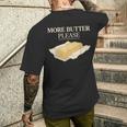 バター愛好家 塩漬けバター スティックオブバター 面白いバター メンズTシャツ バックプリント 彼への贈り物